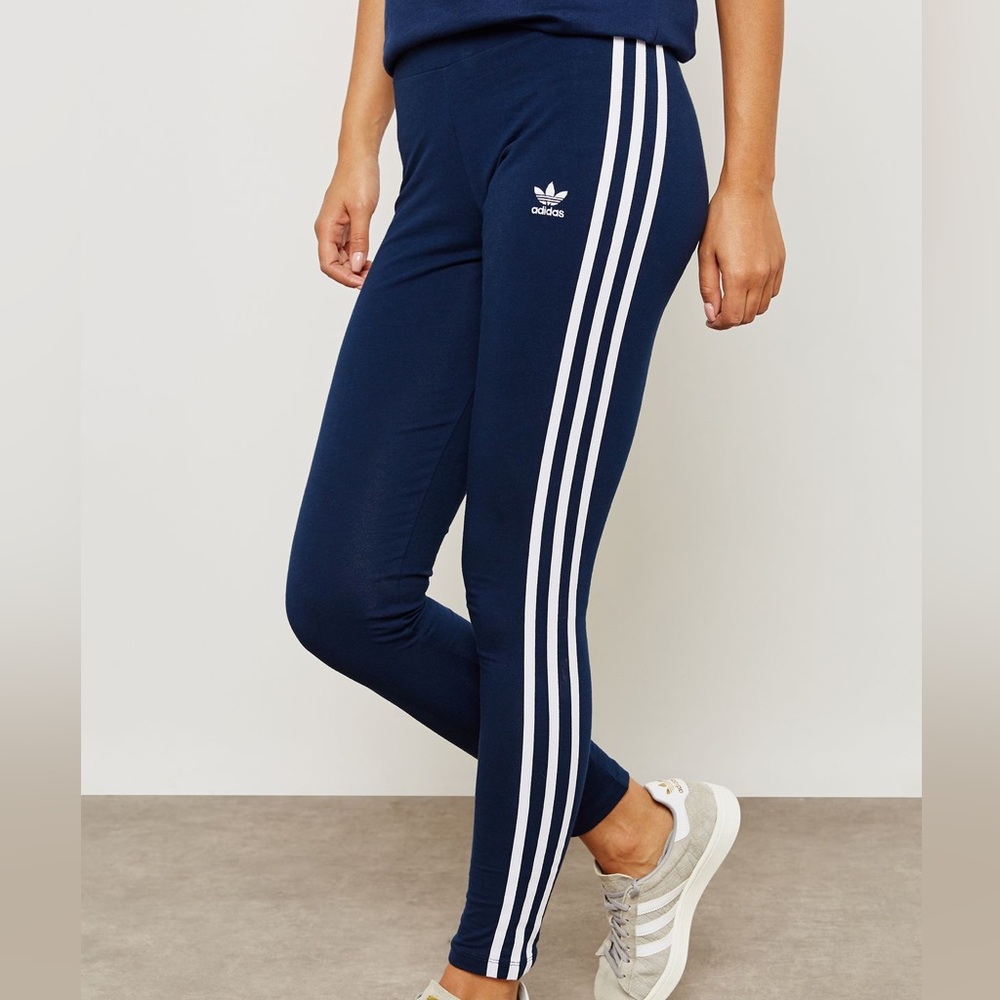 NWOT ADIDAS ORIGINALS | Dark Blue Classic 3 Stripes Leggings